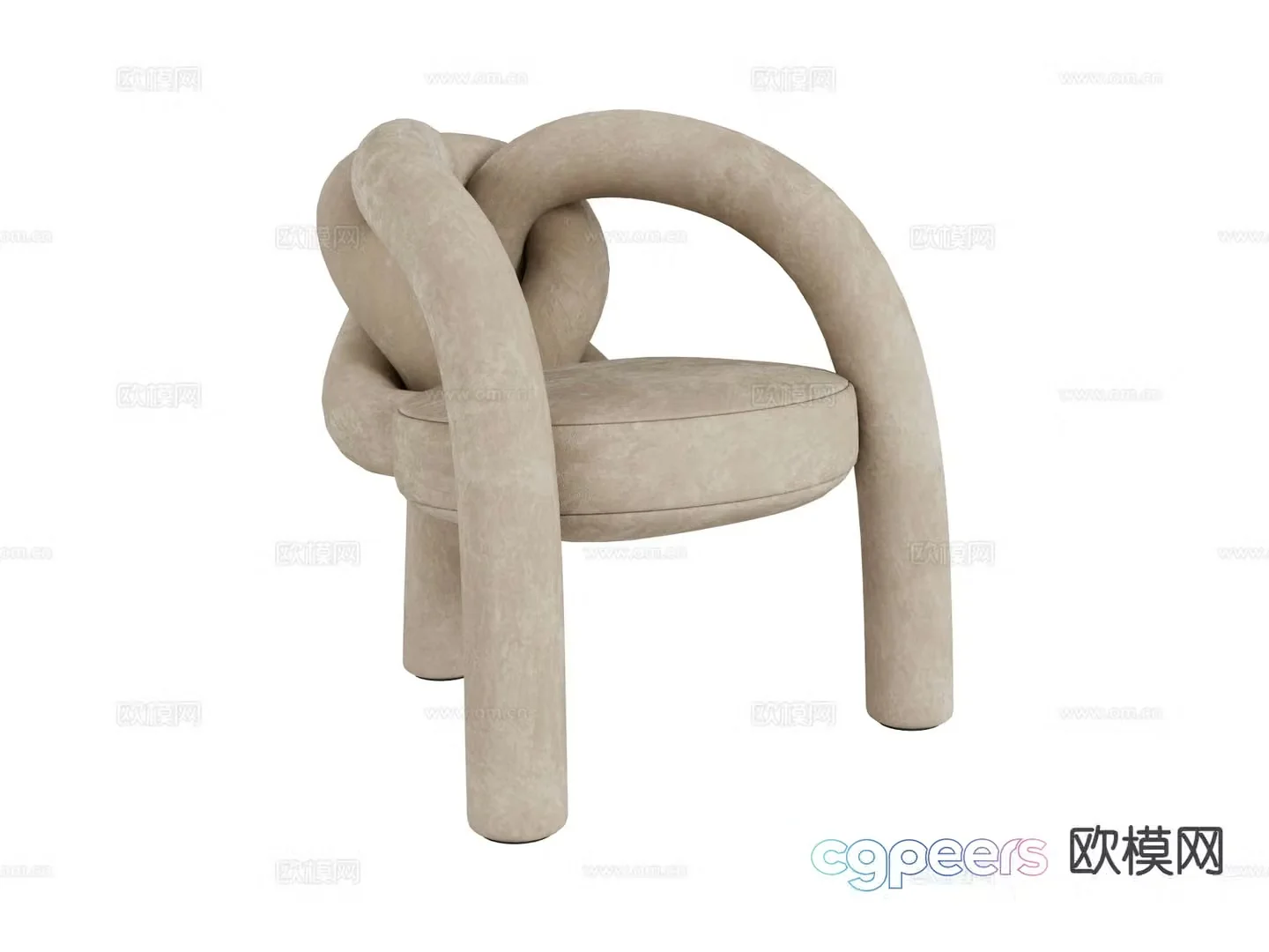visionnaire-light luxury art chair leisure chair 3d model