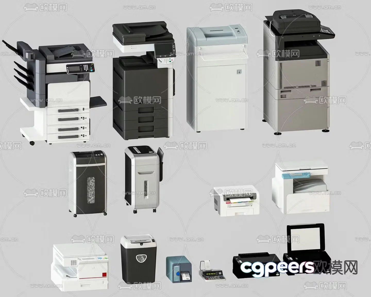 Copier printer office equipment 3d model