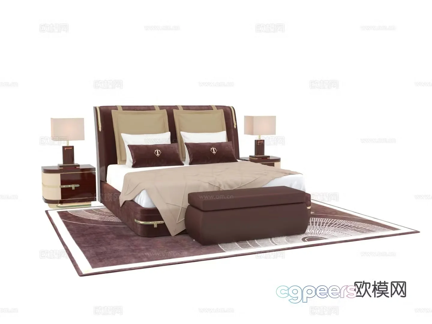 TURRI DIAMOND Double Bed 3D Model