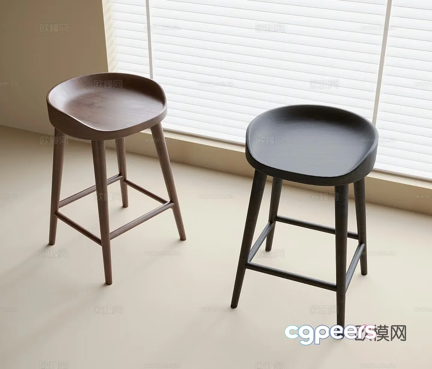 Modern bar chair 3d model