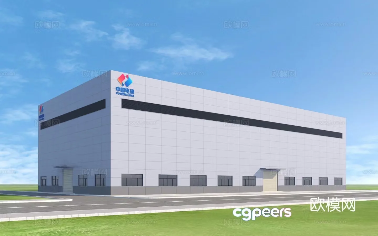 Factory Steel Structure Factory Building 3D Model