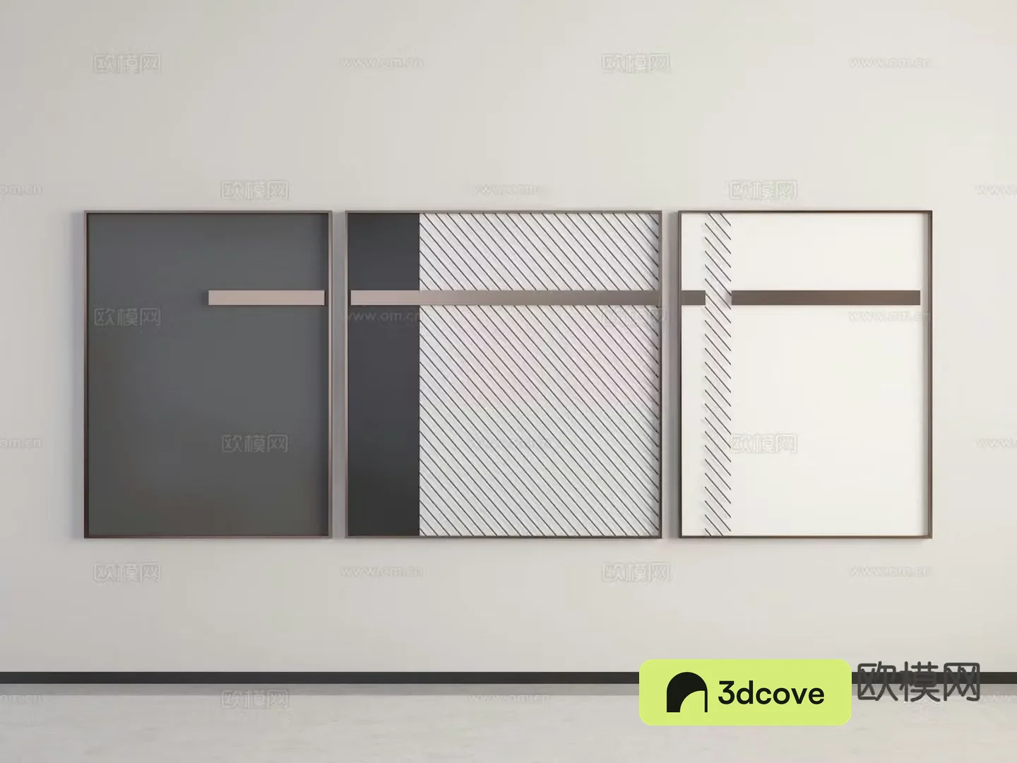 Modern geometric hanging painting combination painting decorative painting