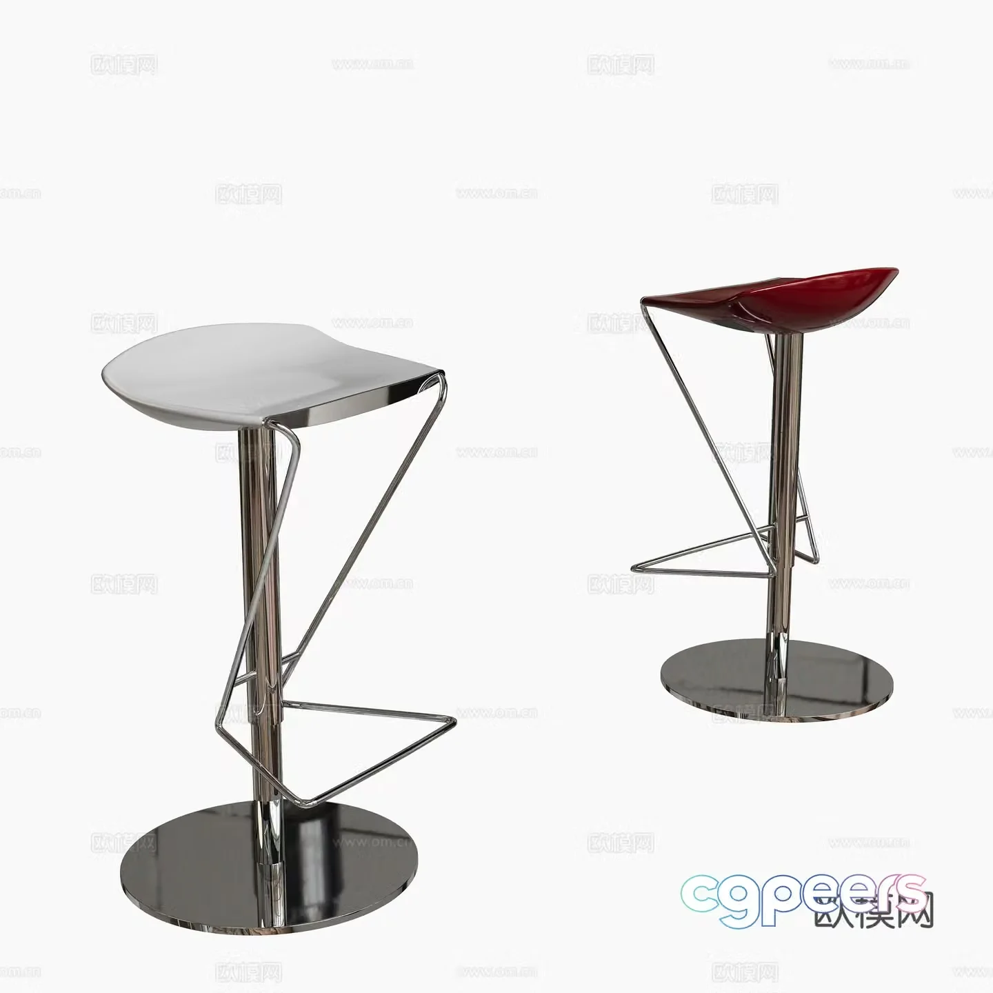 Modern bar stool bar stool high stool 3d model