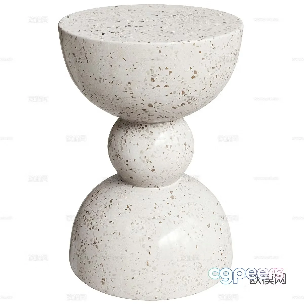 Modern Cream Style Vinstra Rounded Sides 3D Model
