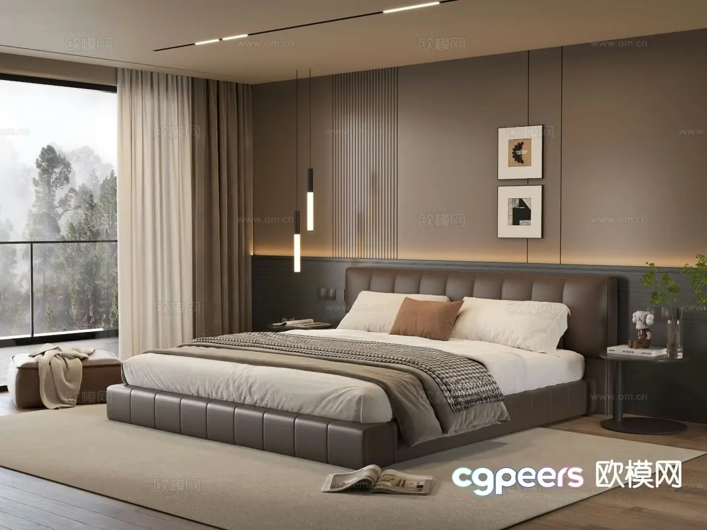 Italian style bedroom master bedroom 3d model
