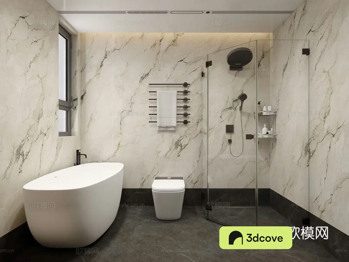 French retro bathroom French bathroom cabinet Bathtub Toilet Shower Room Concealed shower