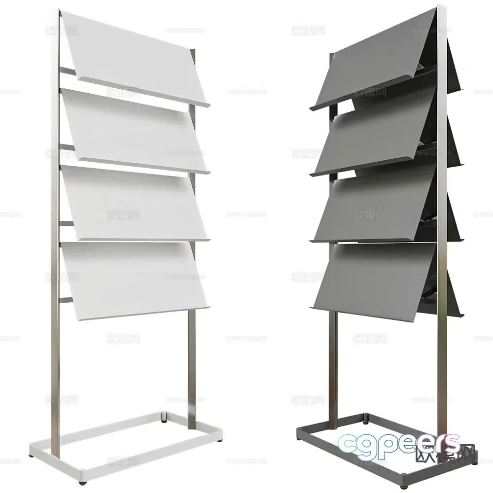 Systemtronic bookshelf magazine rack newspaper rack 3d model