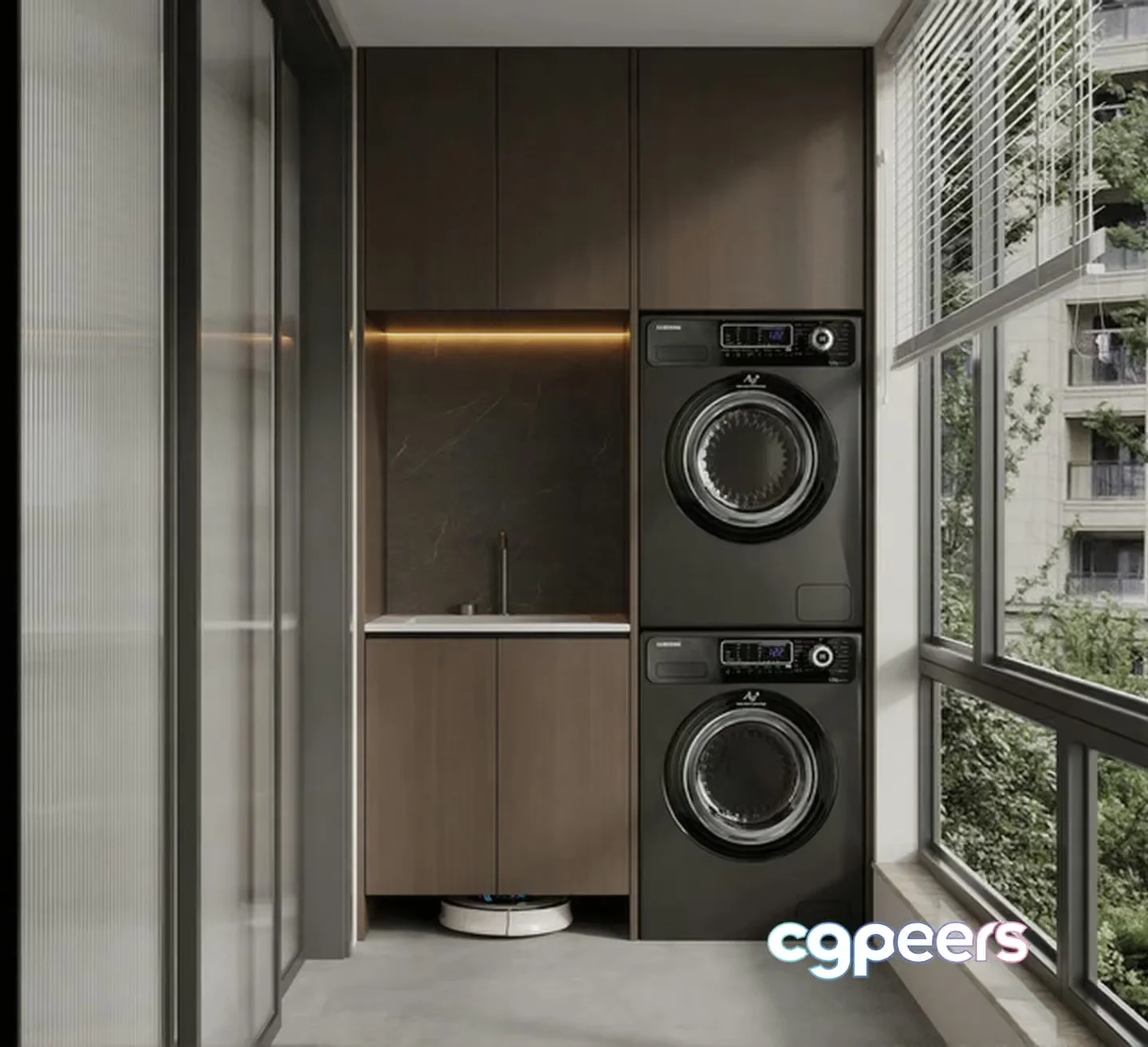 Modern Laundry Room 3D Model – 4845 – VRAY Render