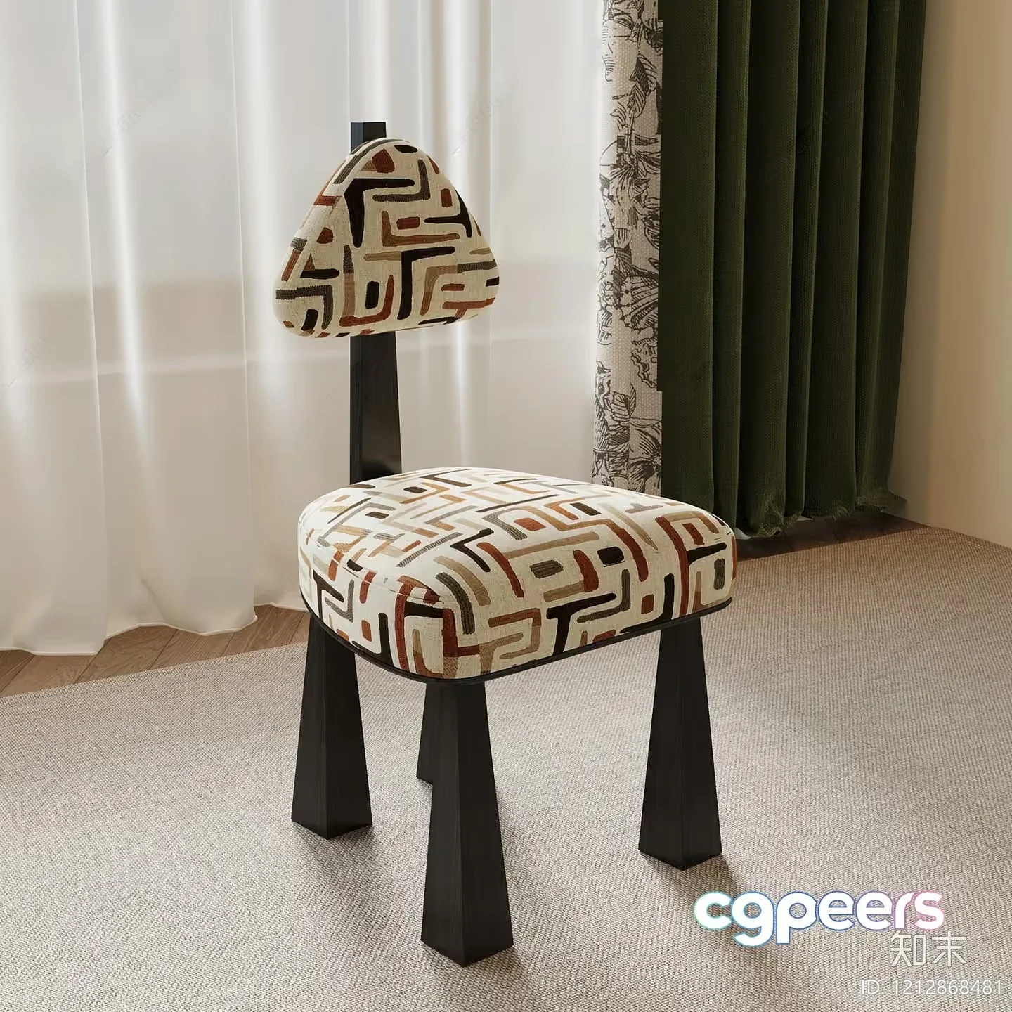 Modern Accent Chair 3D Model – 2424 – VRAY Render