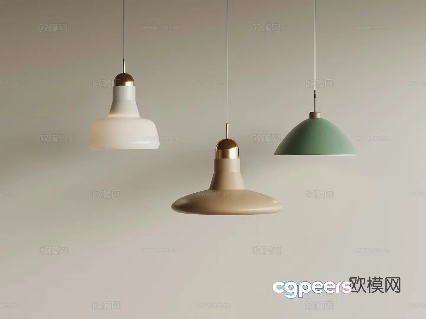 Bedside small chandelier fishing line chandelier 3d model