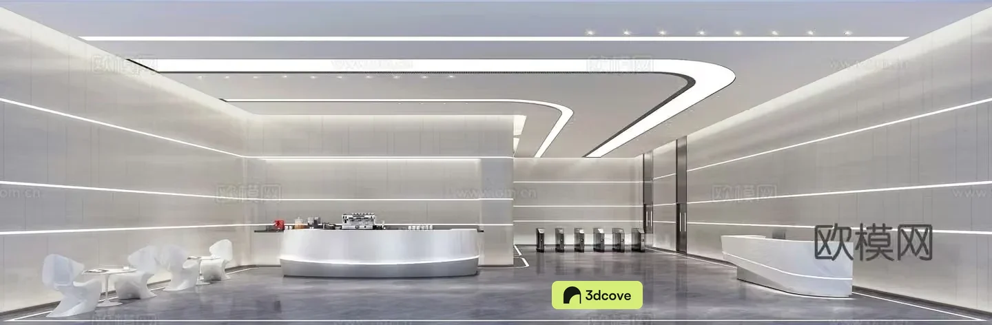 Modern office hall