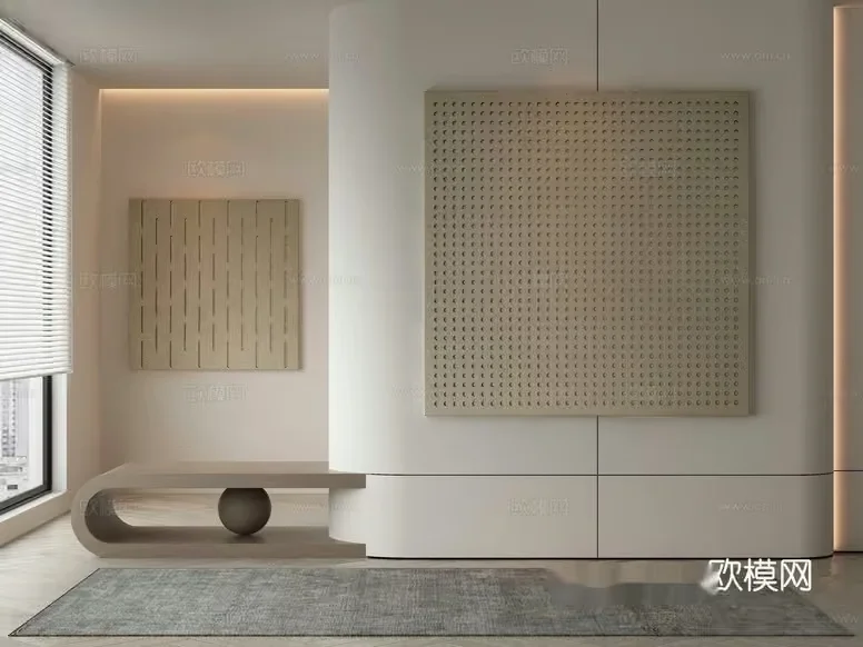 Modern Minimalist Interior 3D Model – 12382 – VRAY Render