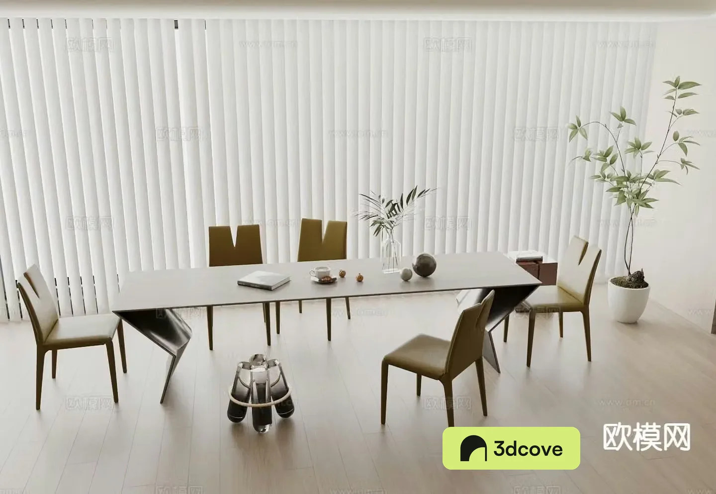 Italian dining table and chairs