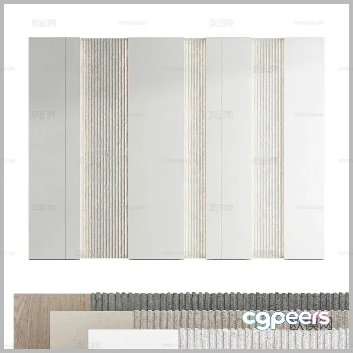 Wasabi wind wall panel Stone wall panel Grill wall panel Grill background wall Decorative background wall 3D model