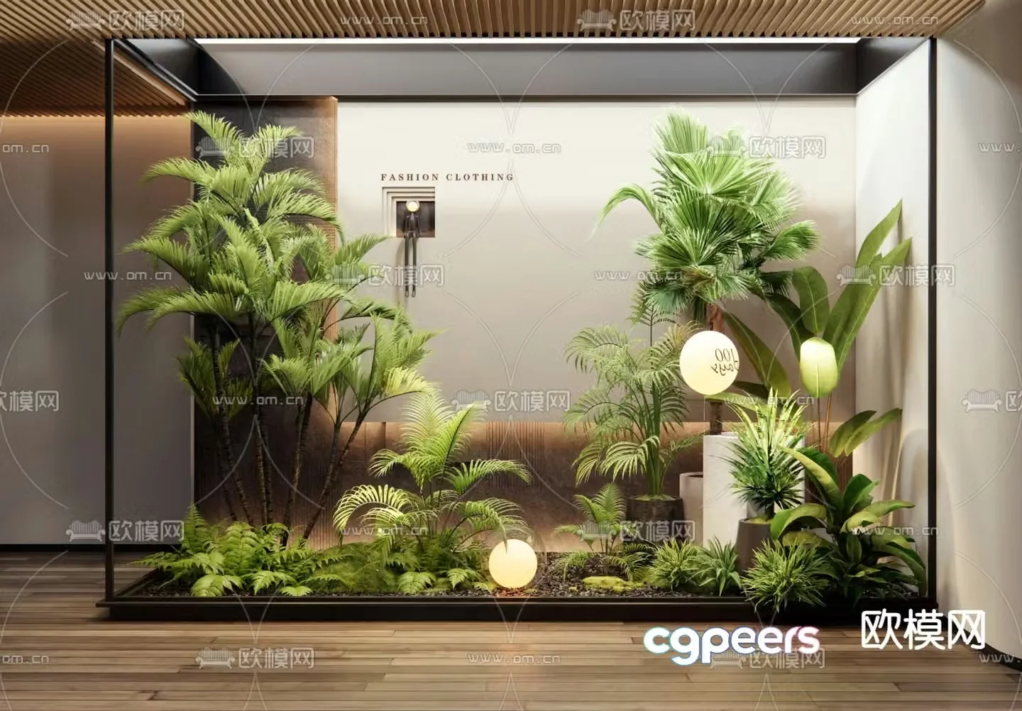 Indoor landscape plant landscaping 3d model