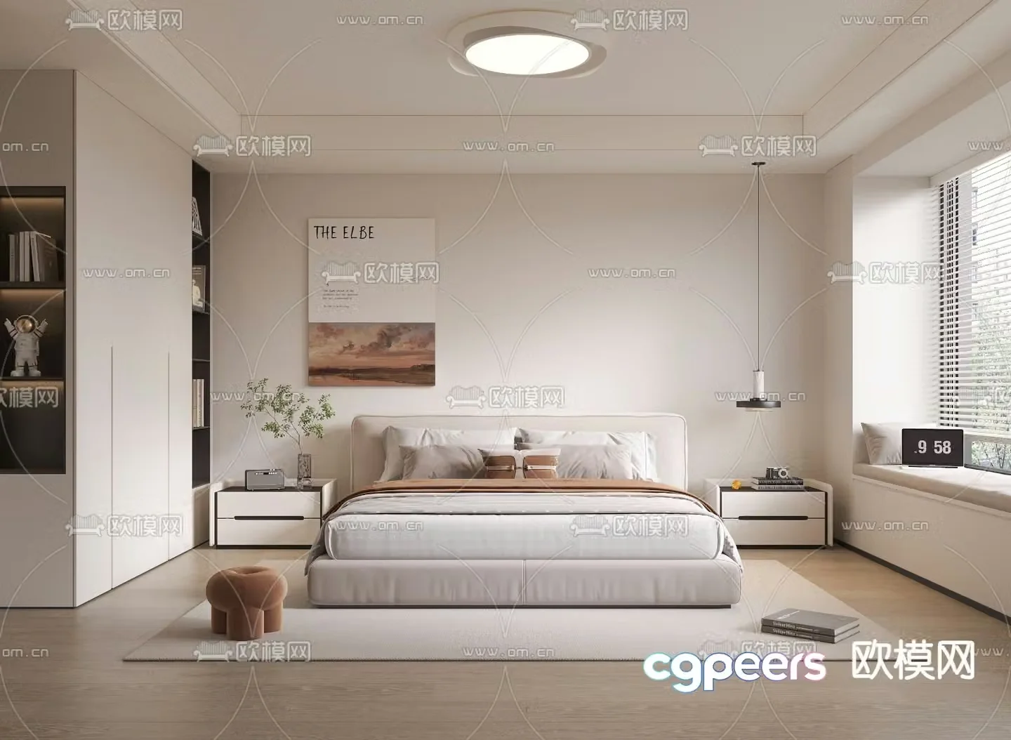 Modern bedroom master room 3d model