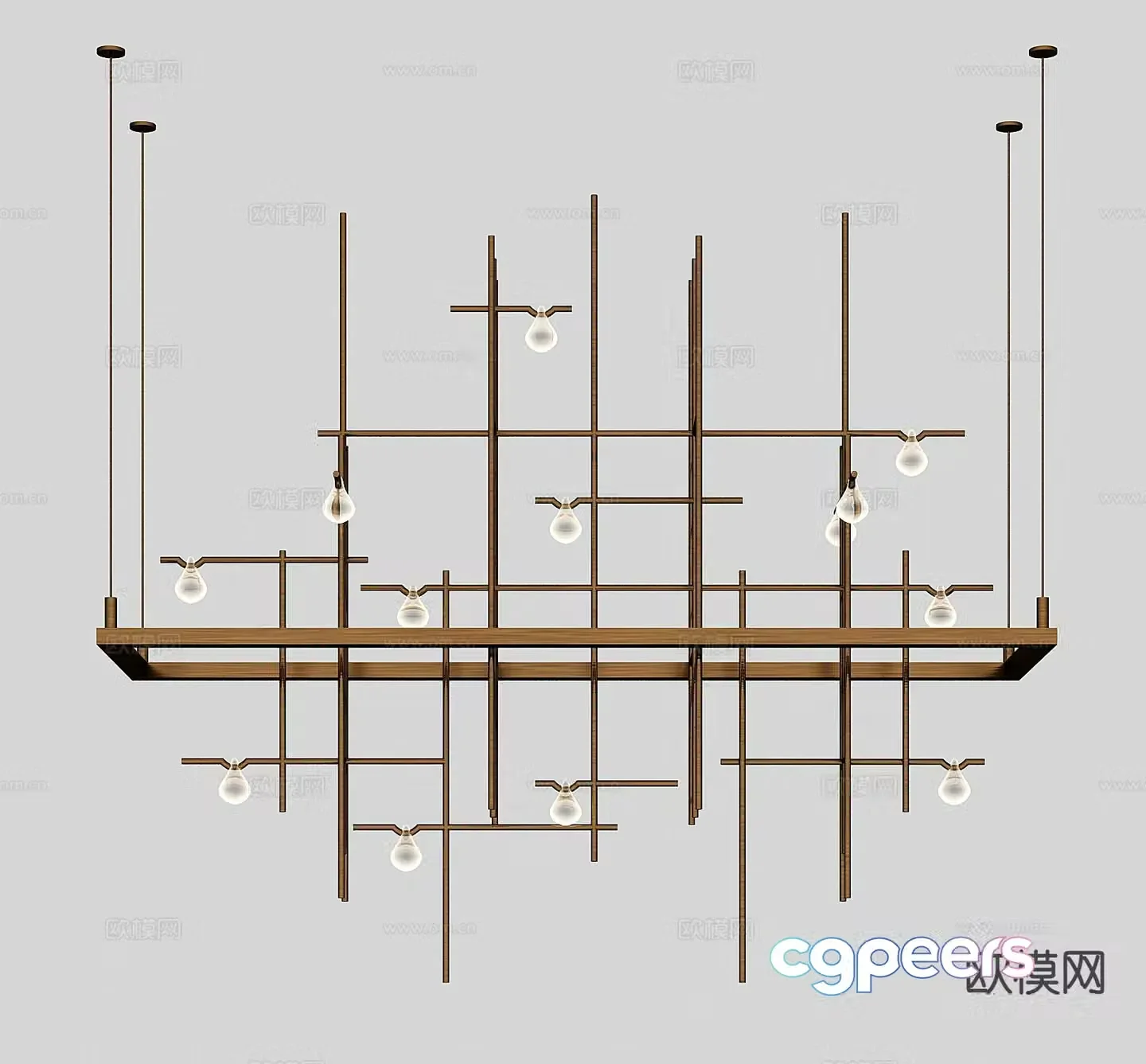 Creative chandelier matrix chandelier 3d model