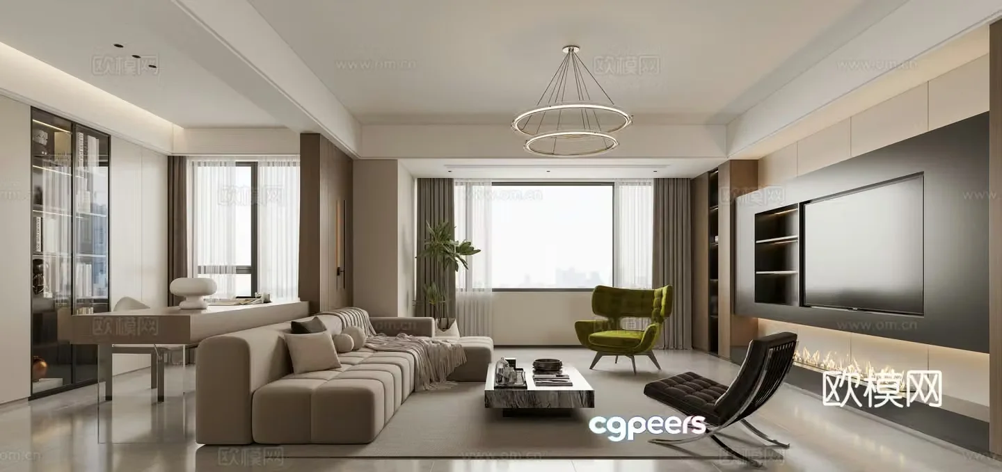 Modern living room 3d model