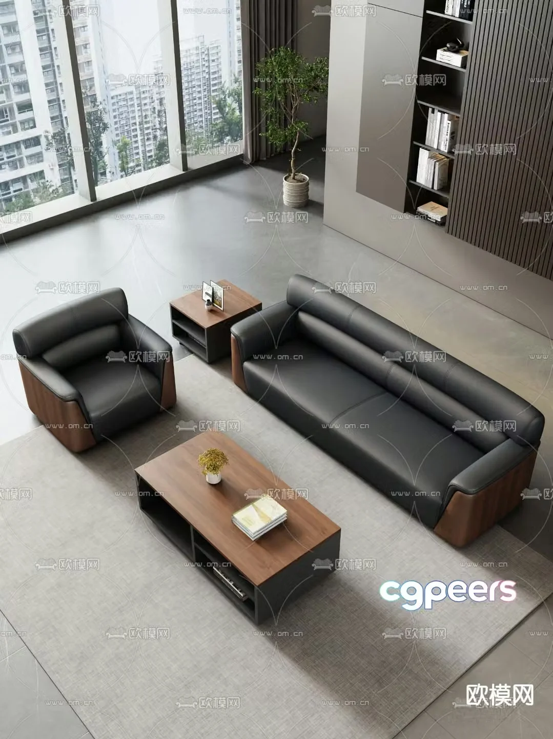 Office sofa modular sofa 3d model