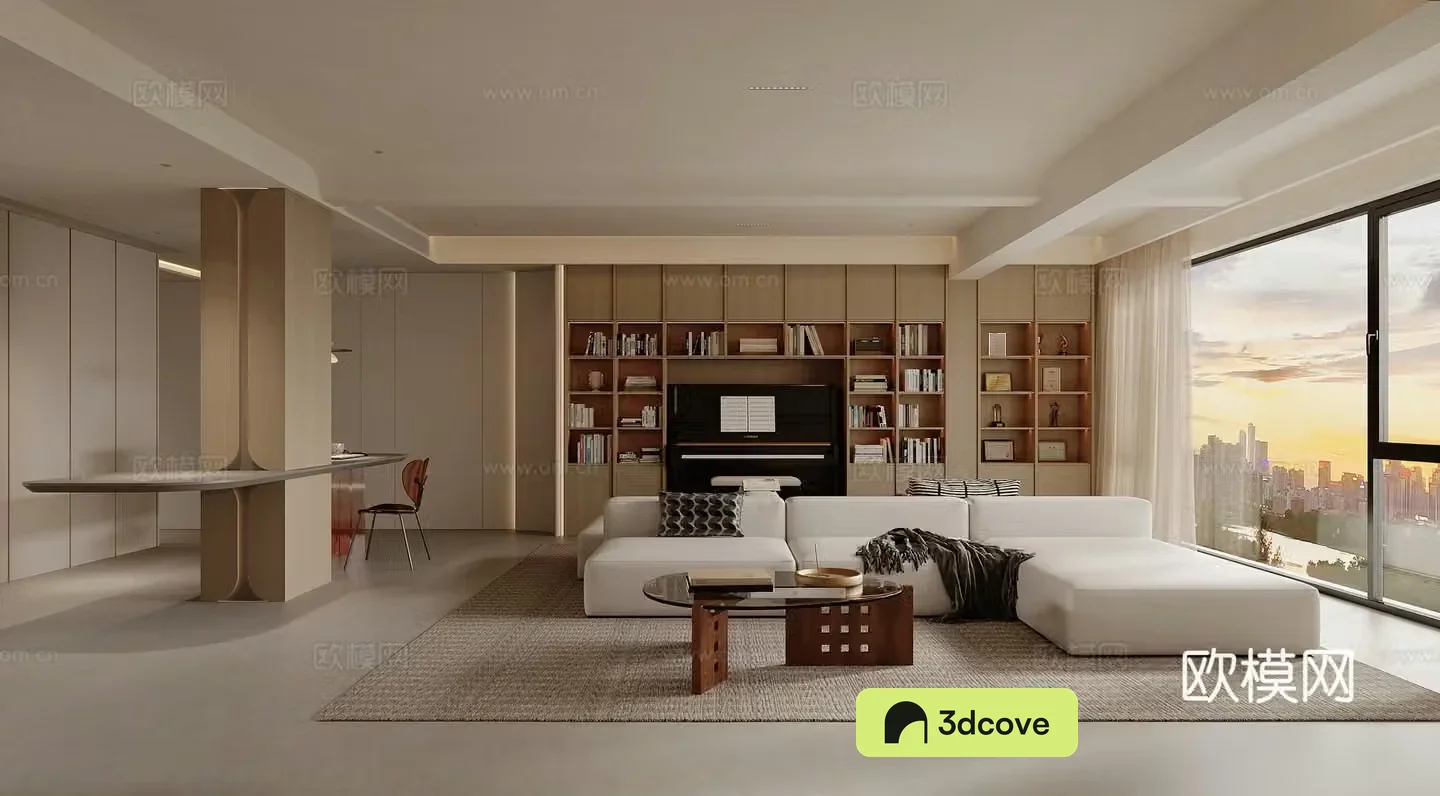 Creamy living room