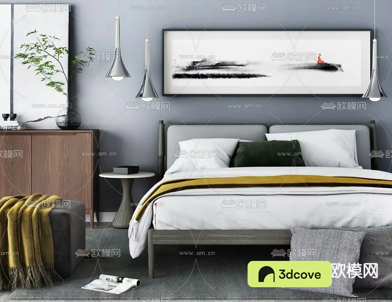 New Chinese style double bed