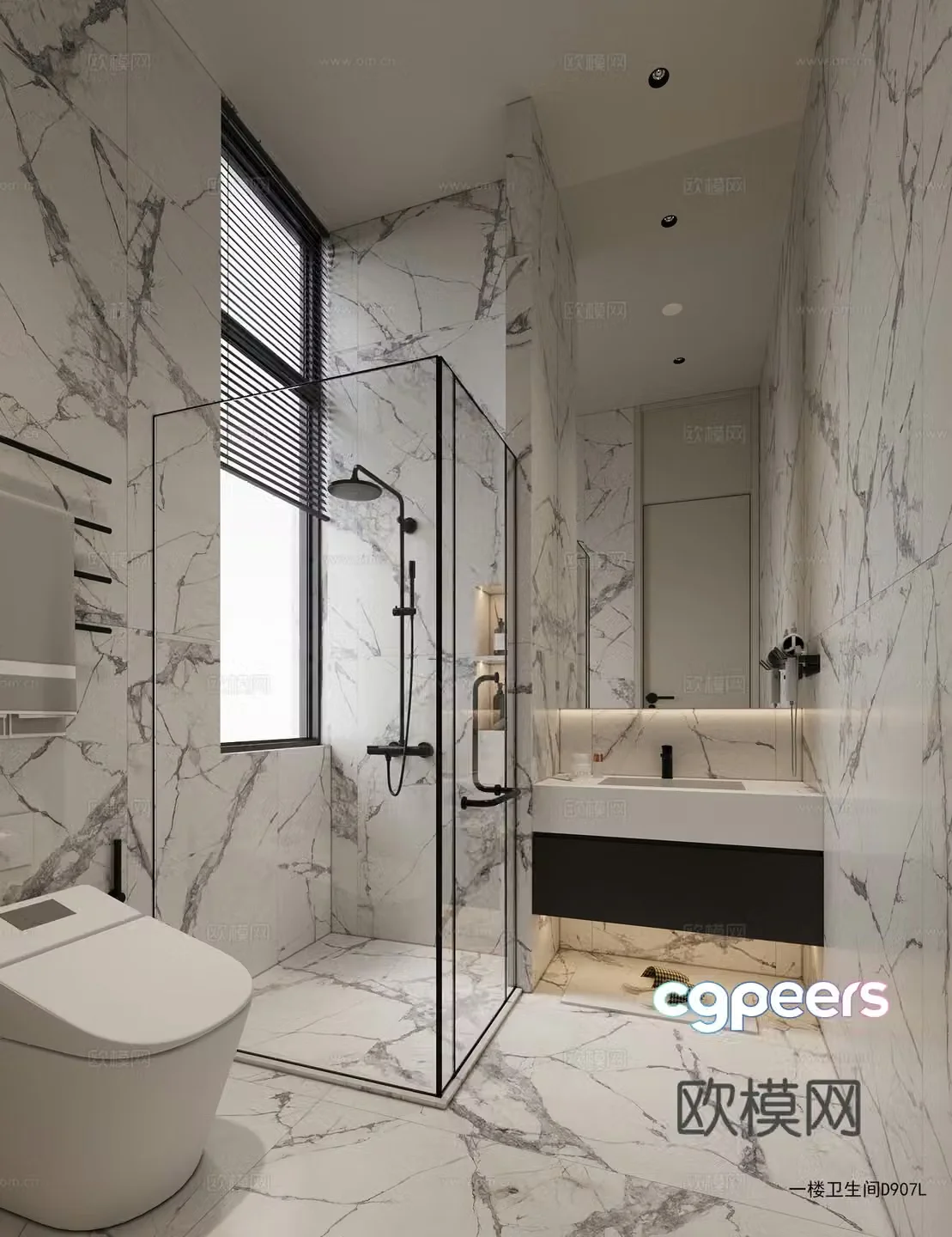 Modern bathroom bathroom 3d model