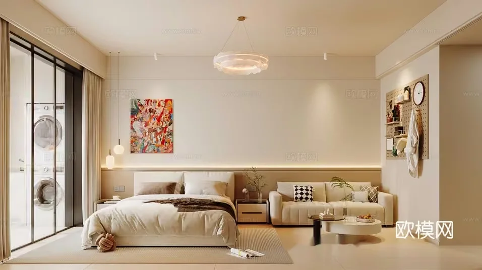 Cozy Bedroom 3D Model – 21333 – CORONA Render