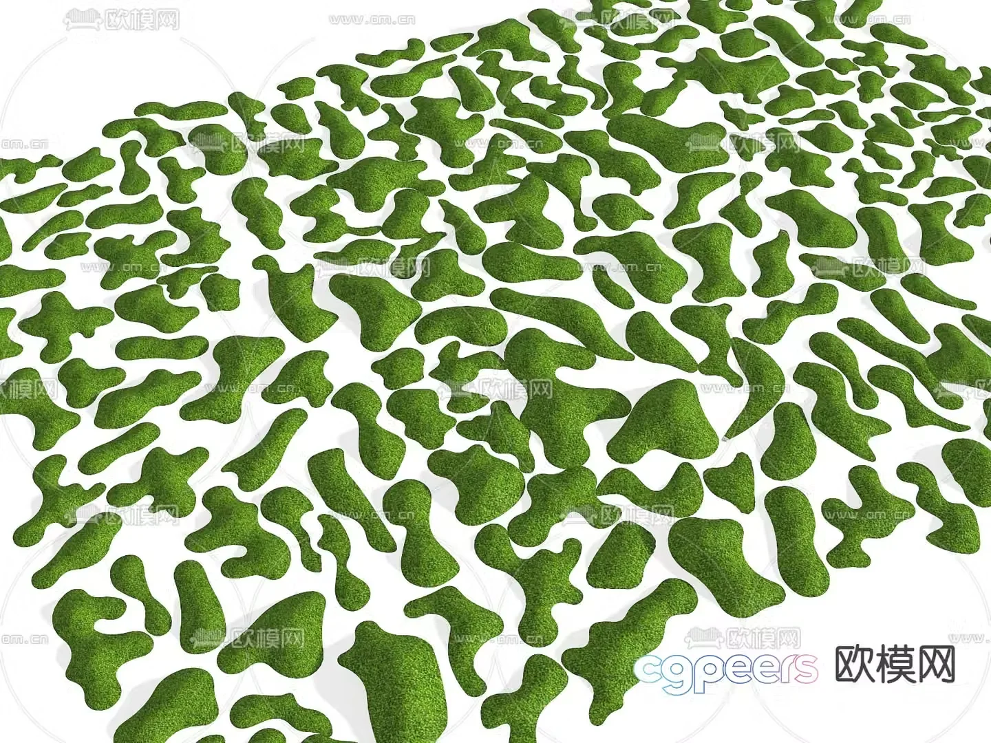 Courtyard micro-terrain grass slope hill soil slope 3D model