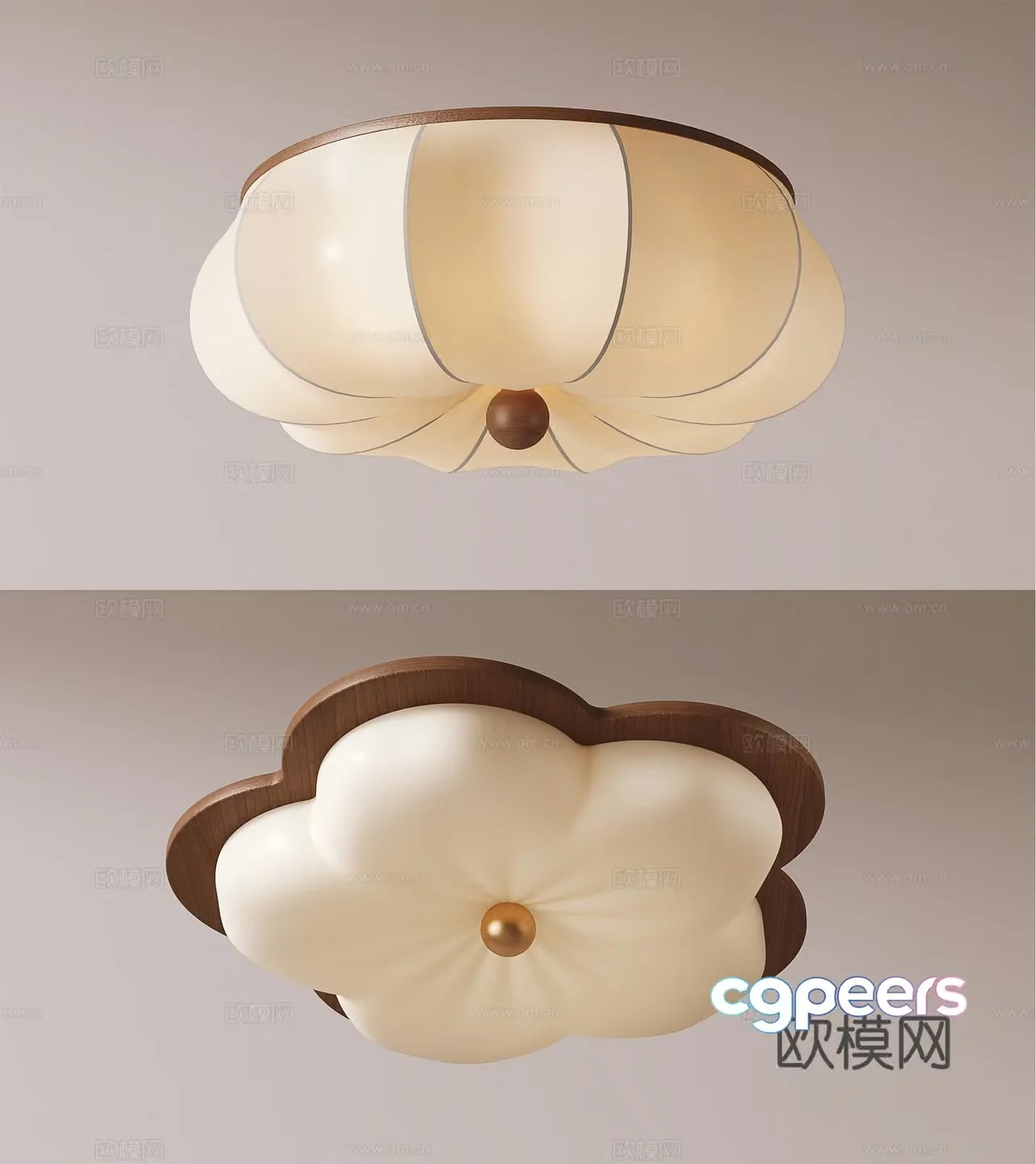 Middle-aged ceiling light 3D model