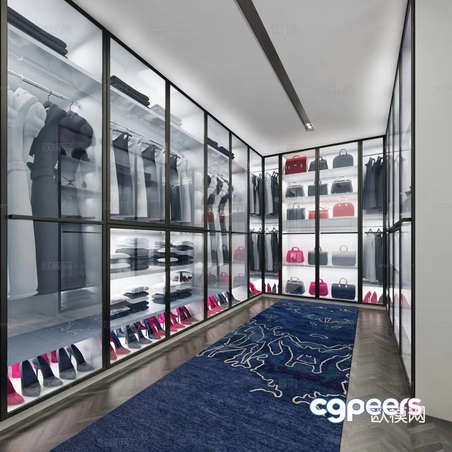 Modern cloakroom villa cloakroom 3d model