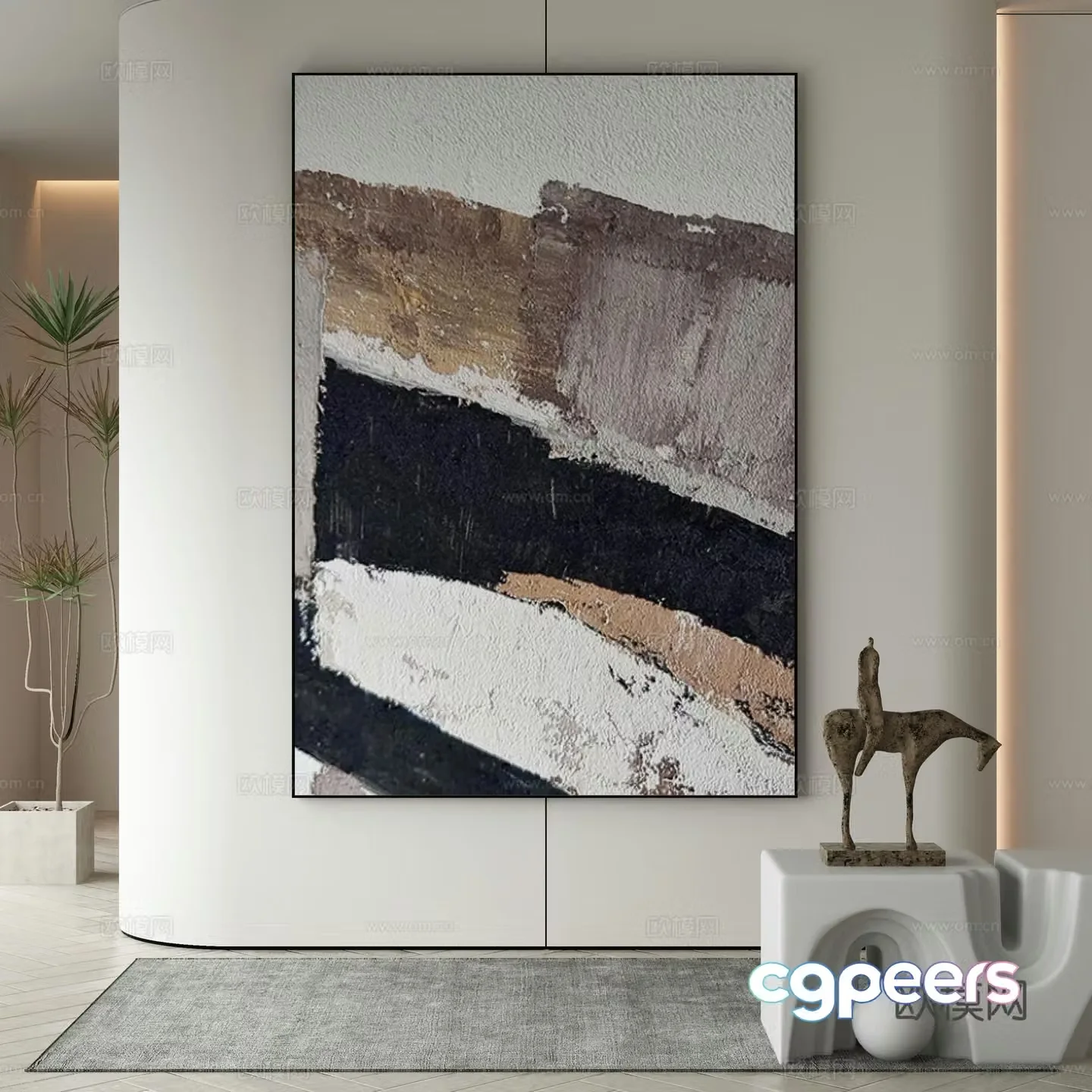 Wasabi hanging painting oil painting 3d model
