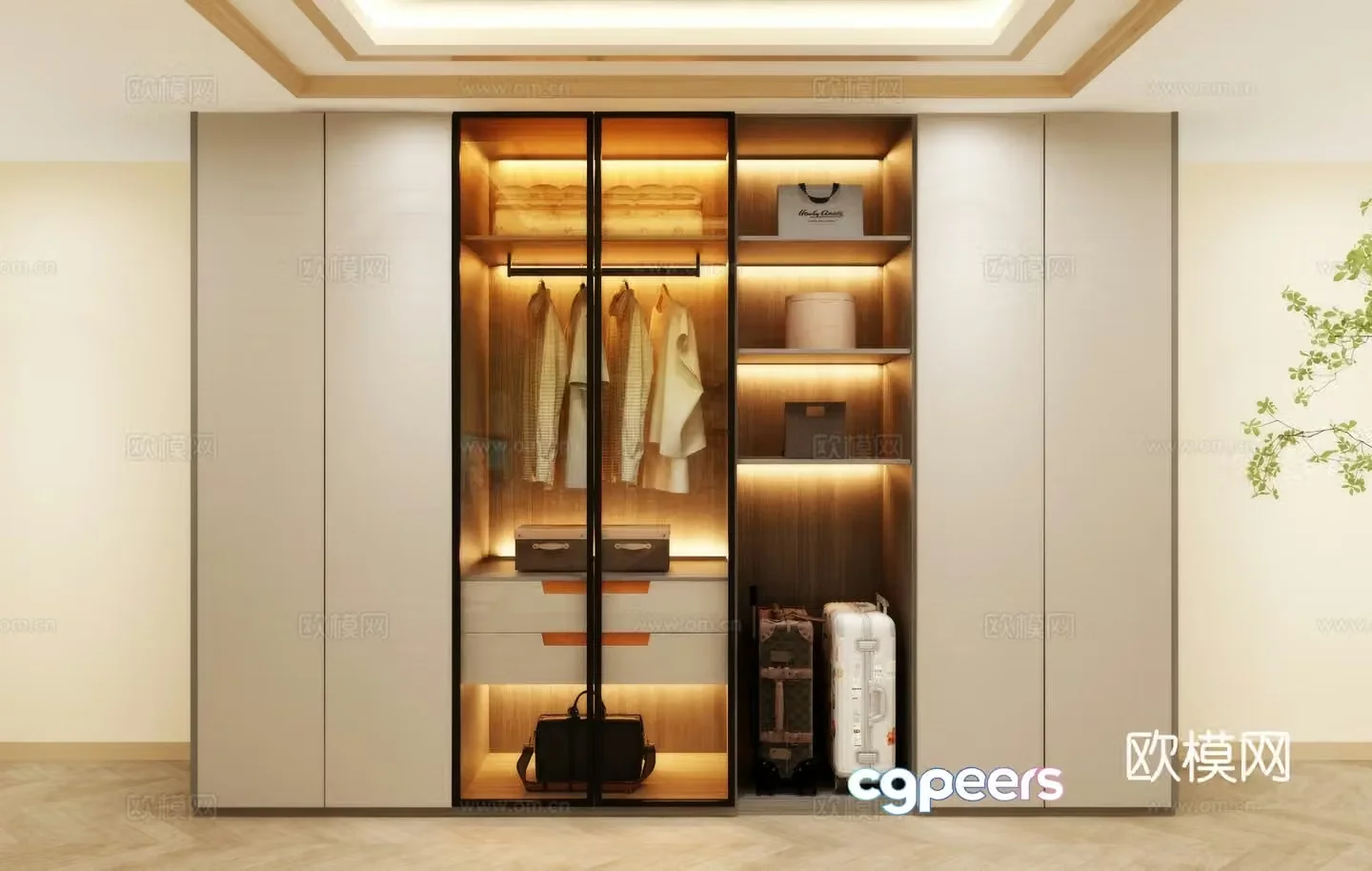 Wardrobe wardrobe wardrobe renderings wardrobe design wardrobe furniture 3d model