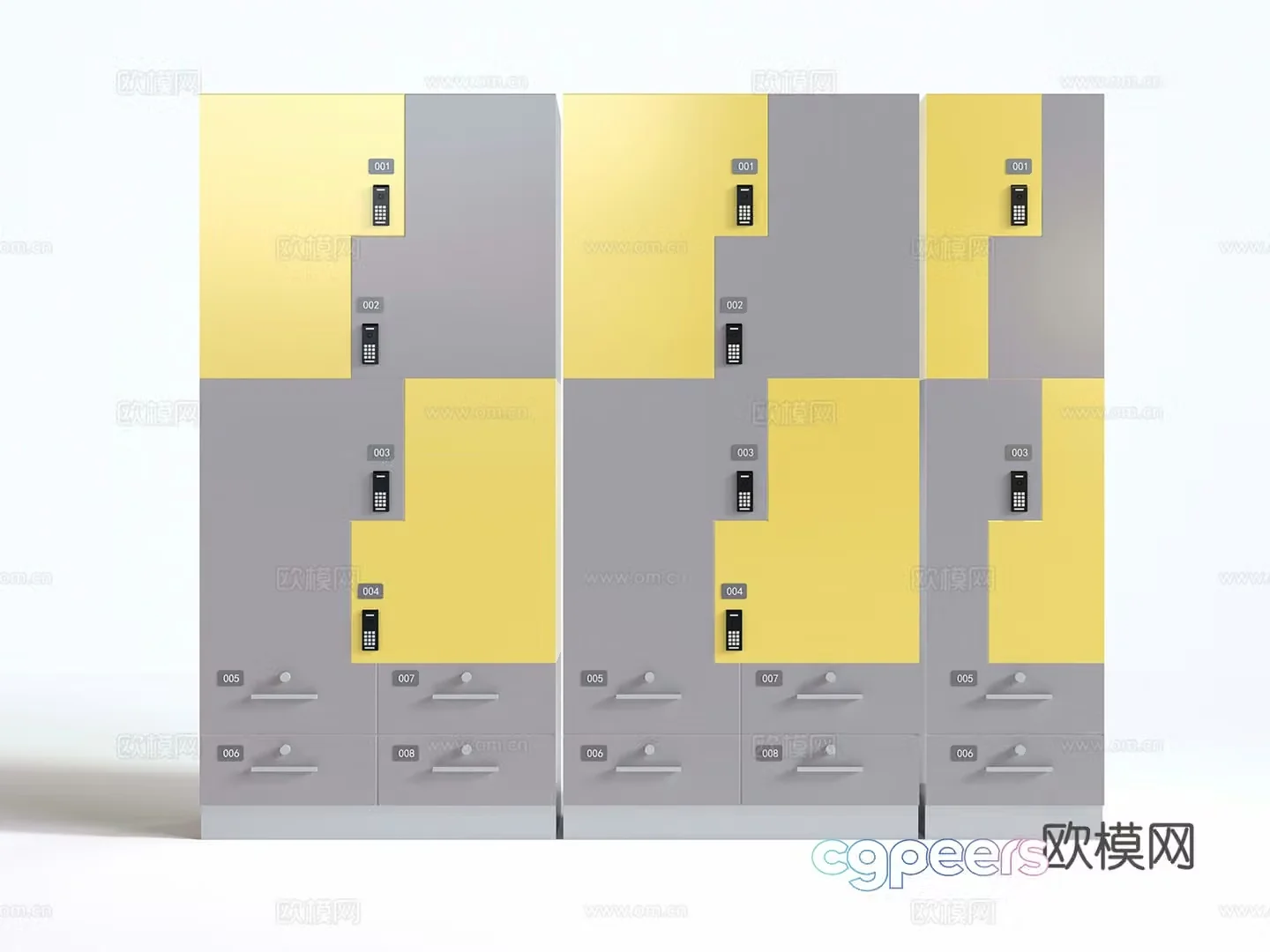 Modern locker storage cabinet storage cabinet storage cabinet 3d model