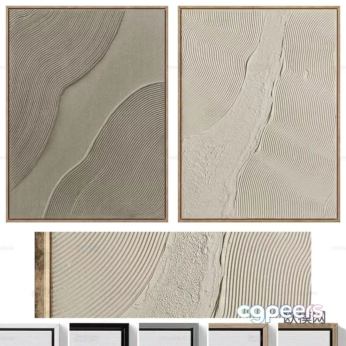 New Chinese style hanging painting 3D model