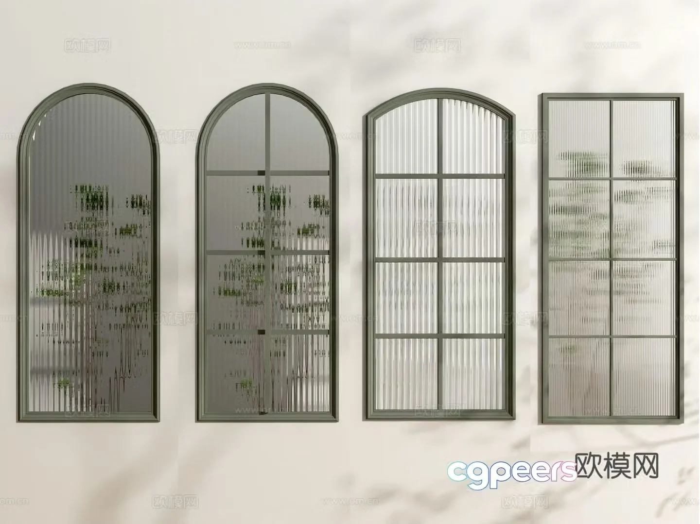 French window Changhong glass window 3D model