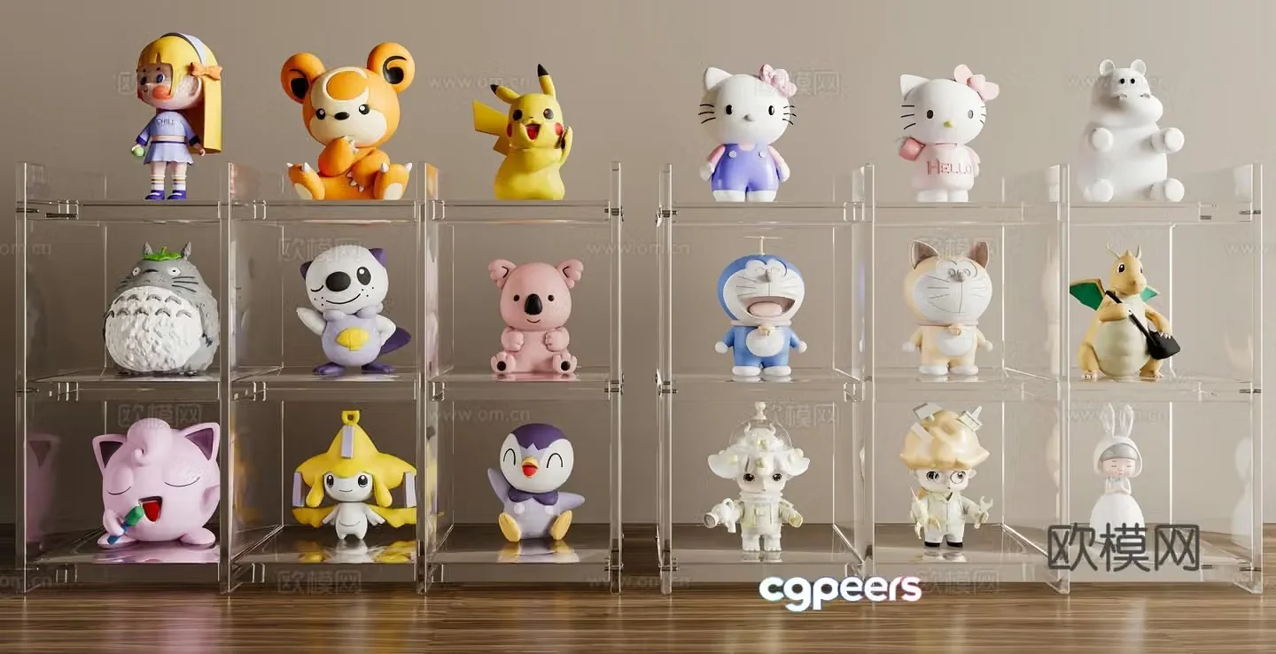 PokÃ©mon trendy toys dolls blind box ornaments 3d model