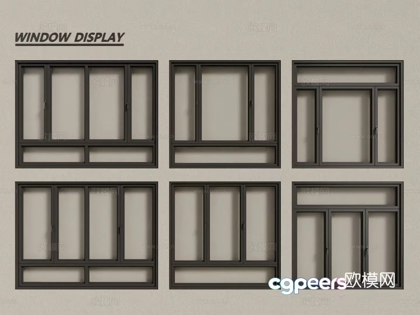 Modern windows aluminum alloy windows casement windows floor-to-ceiling windows 3d model