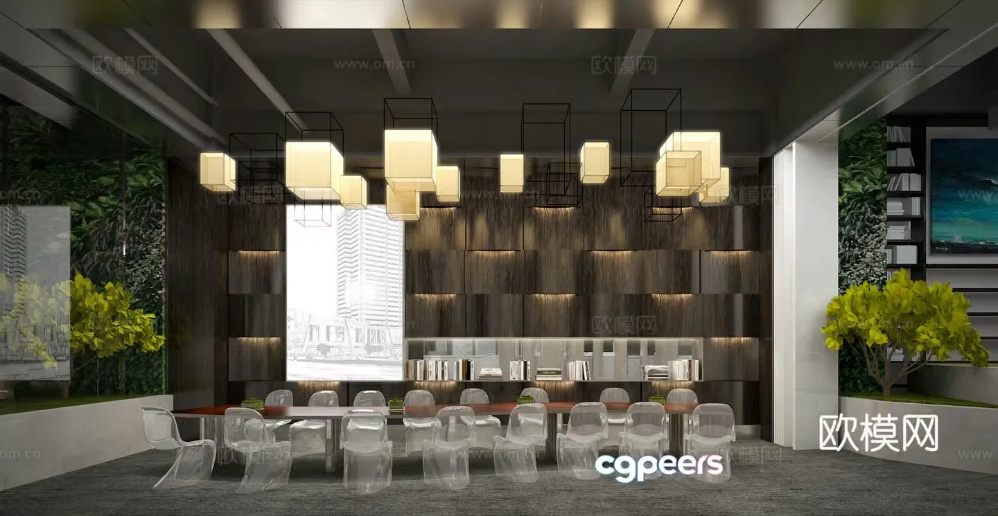 Modern conference room 3d model