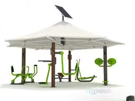 Outdoor Gym Equipment 3D Model – 8523 – VRAY Render