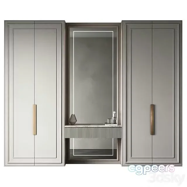 3ds Max Free – Wardrobe 19 with mirror
