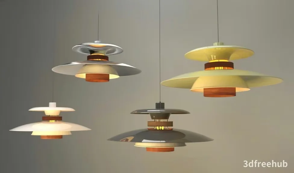 Gold Light Fixture 3D Model – 23567 – VRAY Render