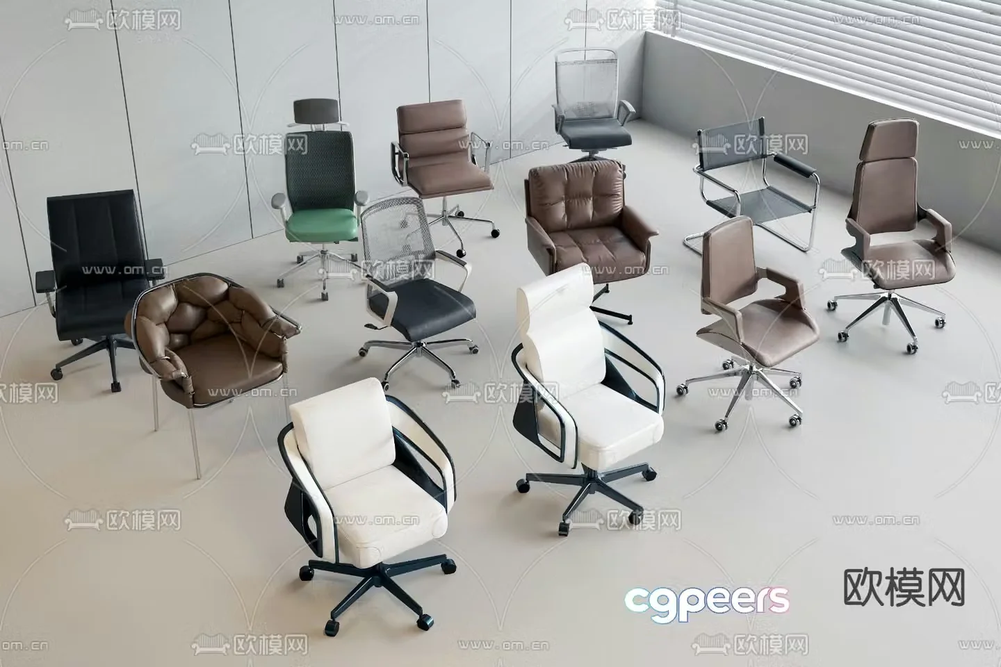Office chair executive chair boss chair staff chair 3d model
