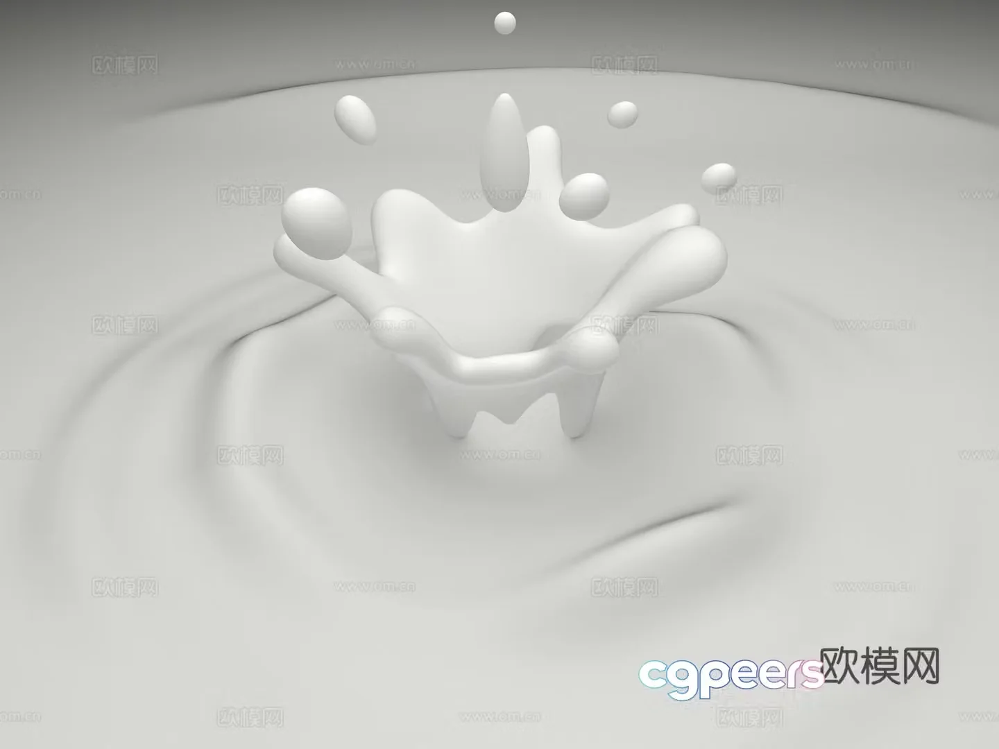 water drop water splash milk splash ripple water ripple 3d model
