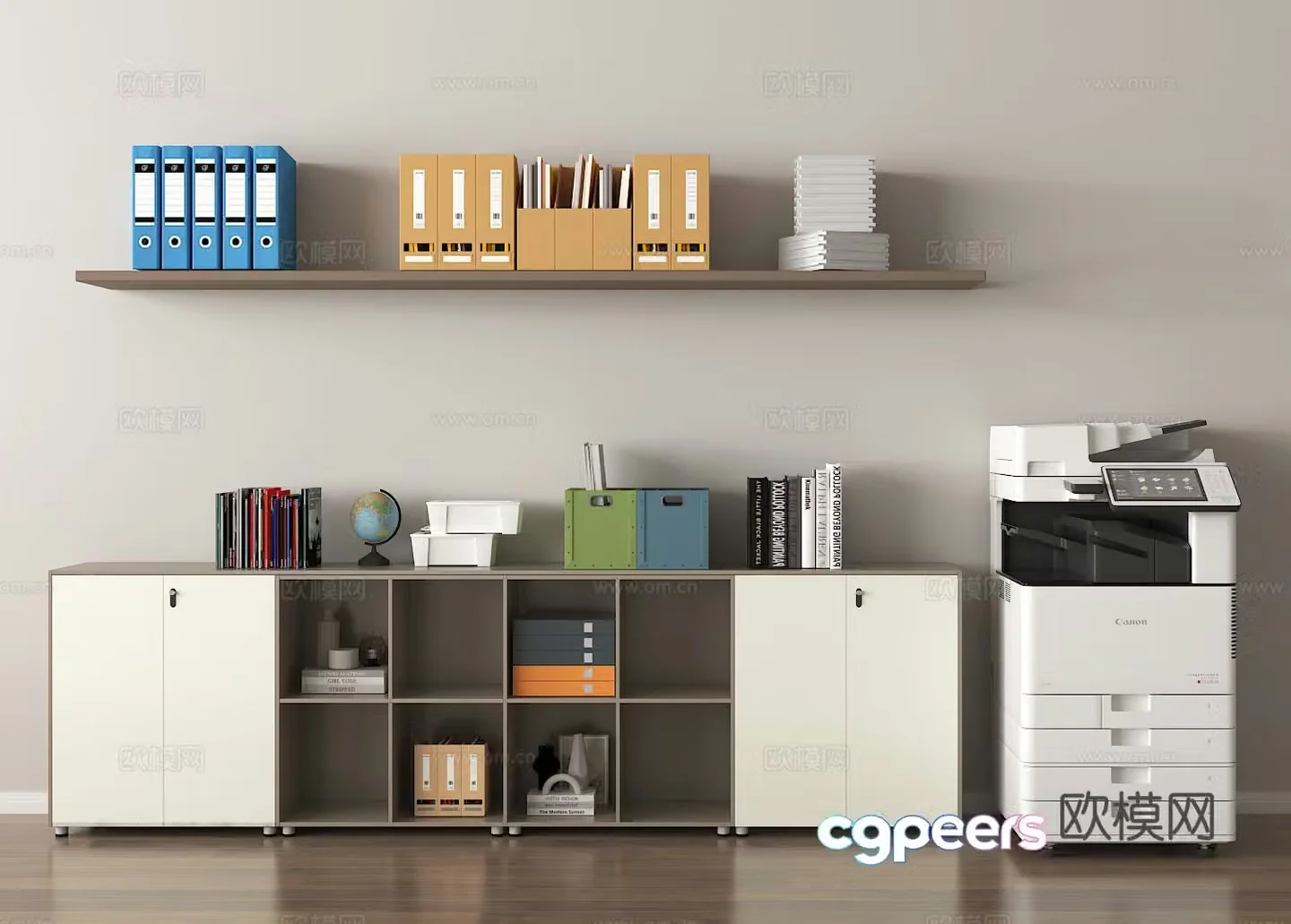 Office storage Document sorting Office furniture Information storage File rack Simple office space 3D model