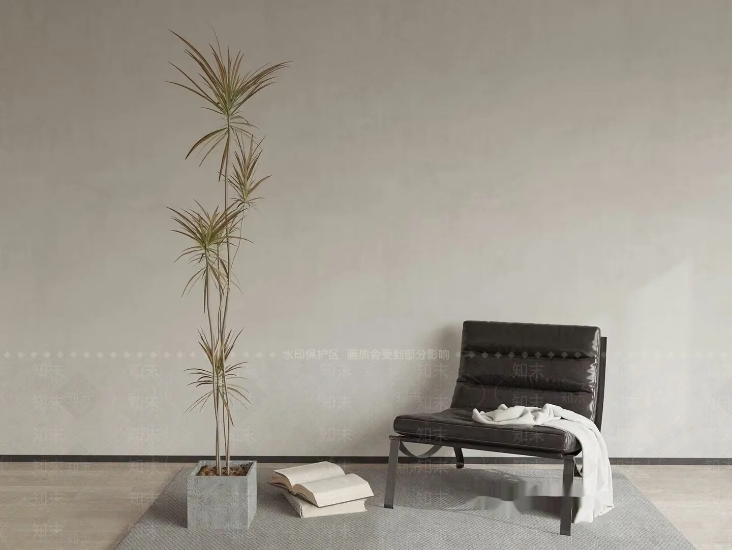 Minimalist Reading Nook 3D Model – 16005 – VRAY Render