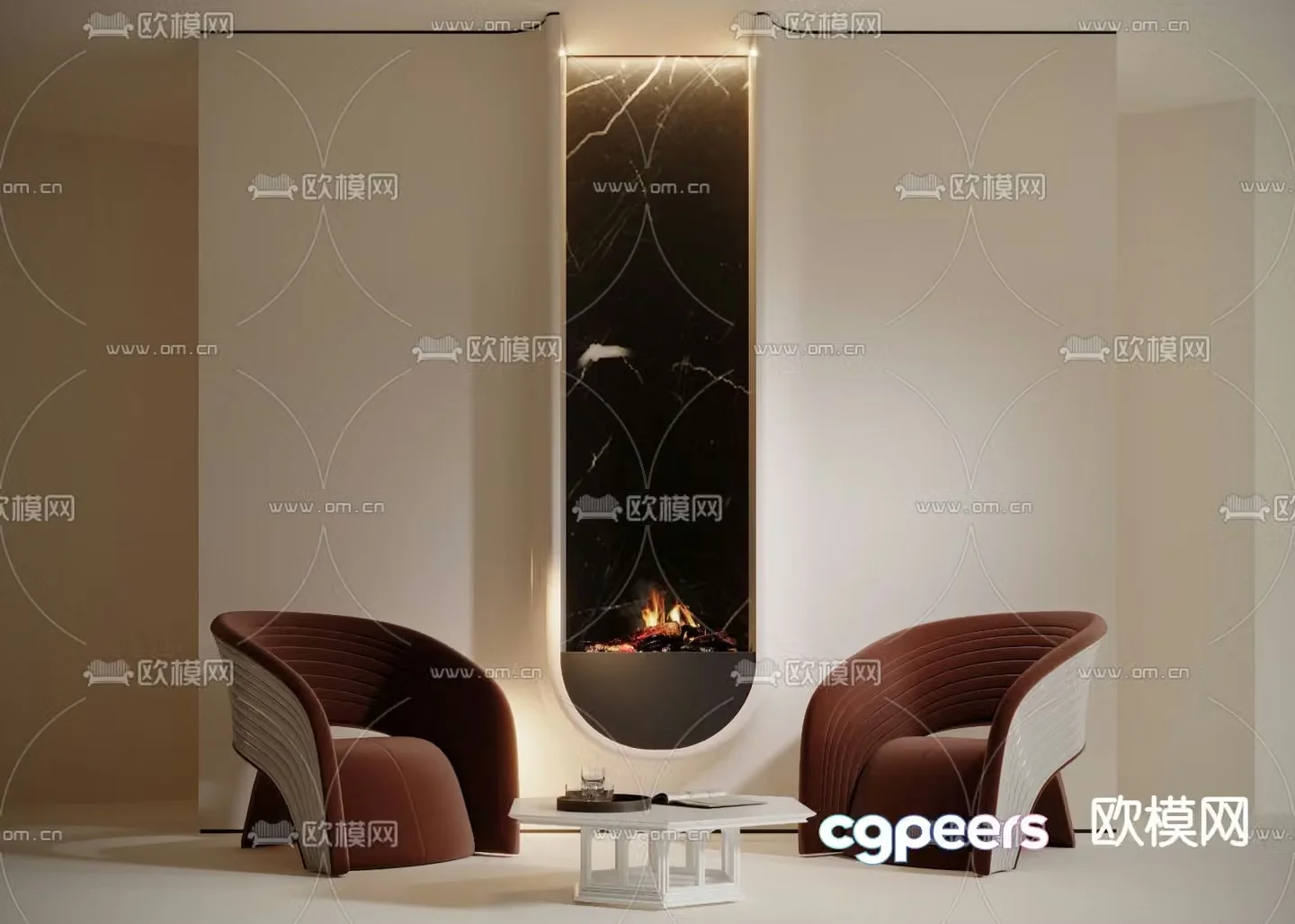 Modern sofa chair leisure chair 3d model