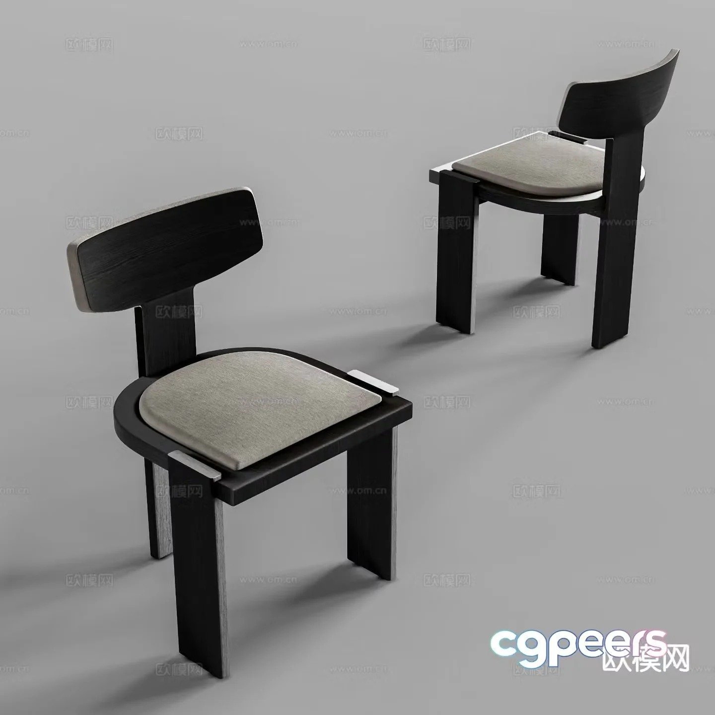 Modern chair dining chair 3d model