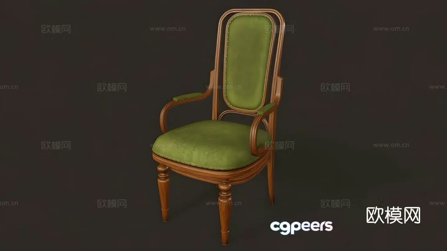 Nordic chair leisure chair 3d model