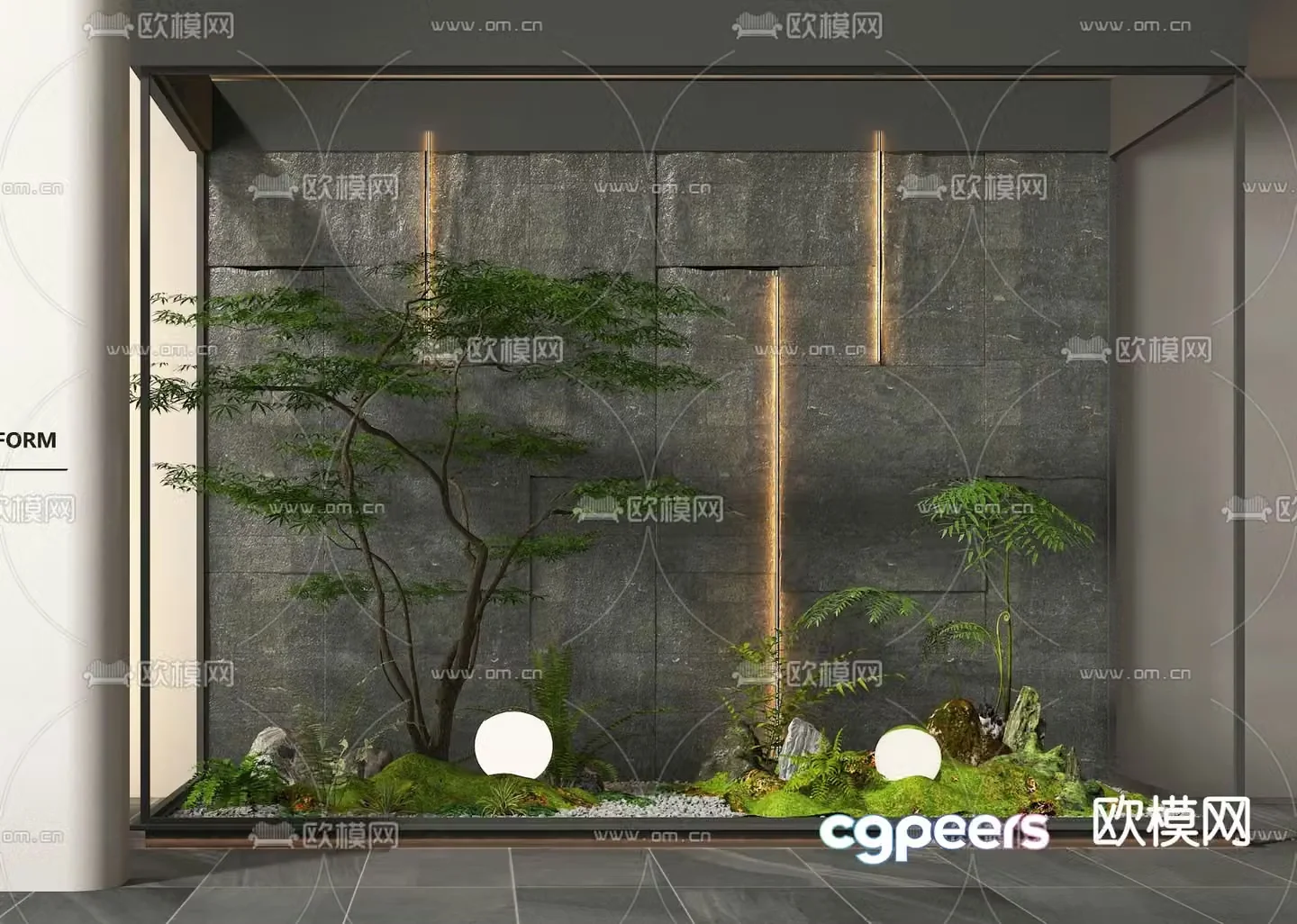Indoor landscape landscaping 3d model