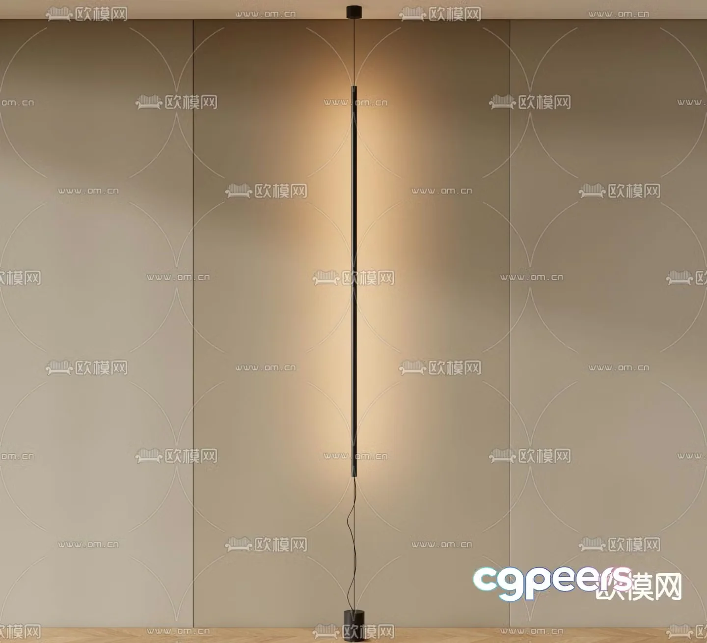 Wall lamp steel strip lamp skyline lamp linear lamp 3d model
